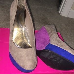 Colorful wedge heels